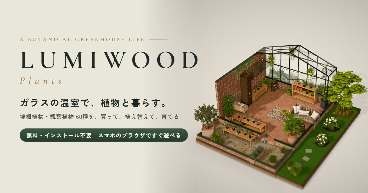 LUMIWOOD Plants のガラスの温室
